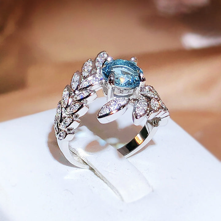Super Peacock Feather Ring Female Opening – Gifts for Her — 1