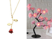 Creative Drop Red Rose Flower Pendant Necklace – Jewelry Gift Ideas — 14