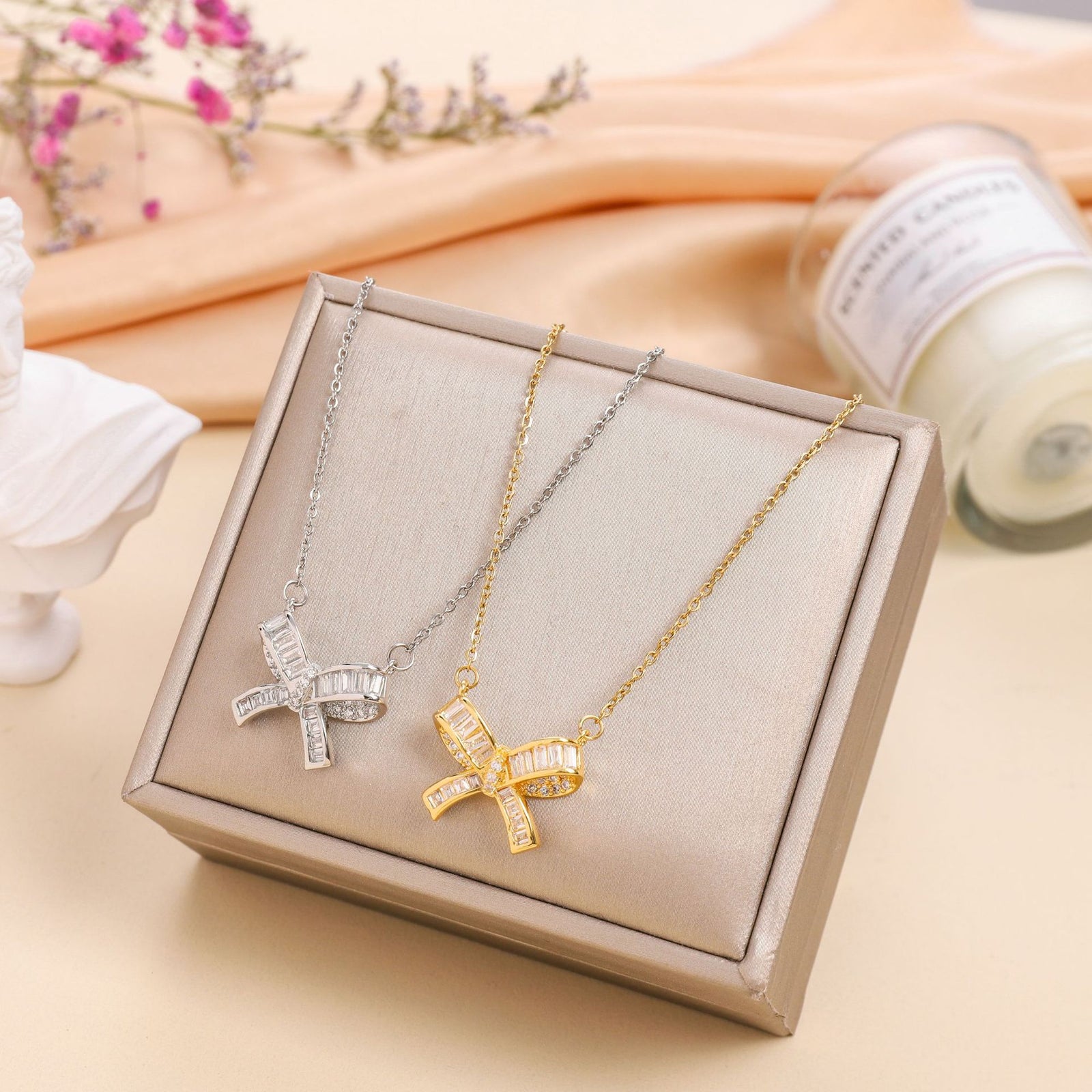 Bow Titanium Steel Necklace Female Light Luxury – Jewelry Gift Ideas — 1