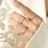 Titanium Steel Fashion Matte Set Ring – Stylish Gifts — 3