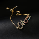 Gold Bracelet Personalized Color Zirconium MOM – Jewelry Gift Ideas — 6