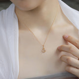 Rose Face Gold Hair Crystal Pendant – Jewelry Gift Ideas — 1