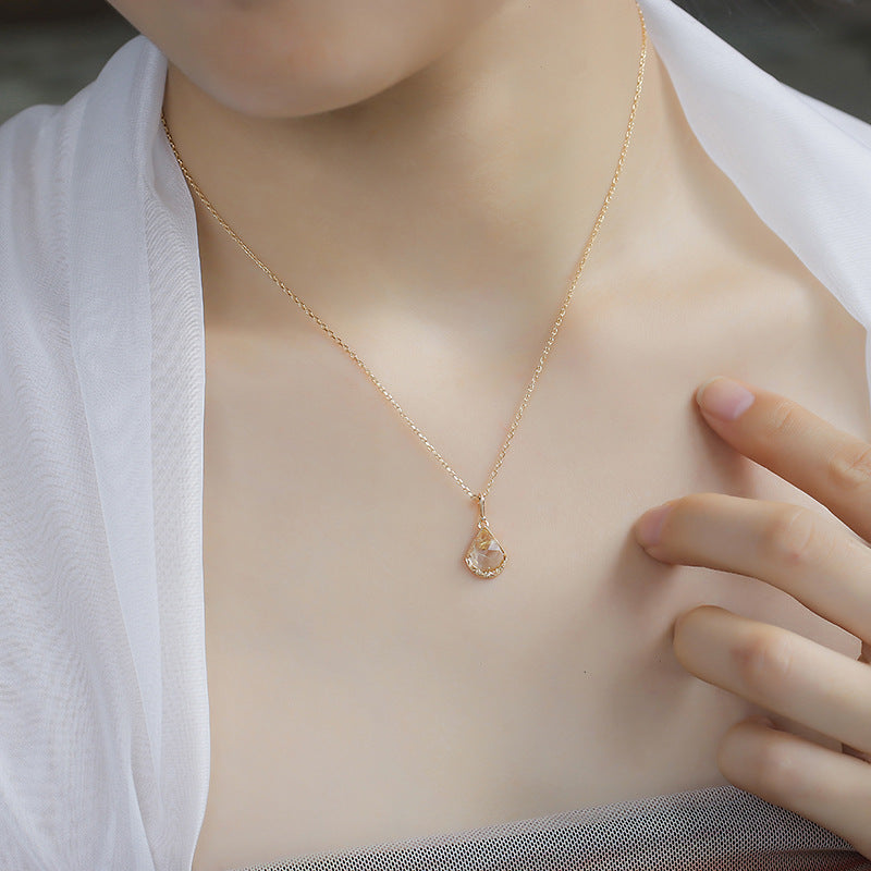 Rose Face Gold Hair Crystal Pendant – Jewelry Gift Ideas — 1