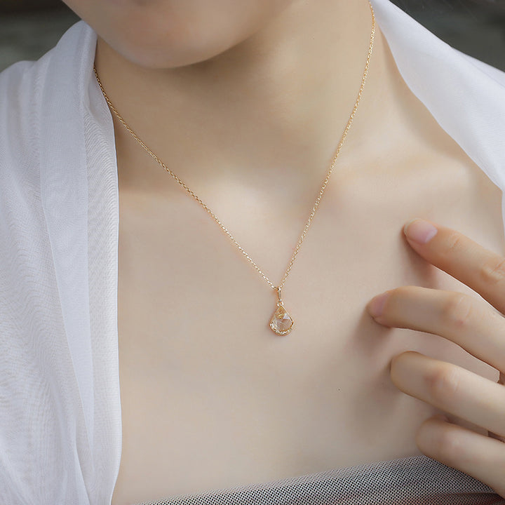 Rose Face Gold Hair Crystal Pendant – Jewelry Gift Ideas — 1