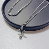 Flower Cross Necklace Personality High Sense – Jewelry Gift Ideas — 4