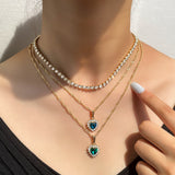 Multi-layer Heart Crystal Pendant Necklace – Jewelry Gift Ideas — 3