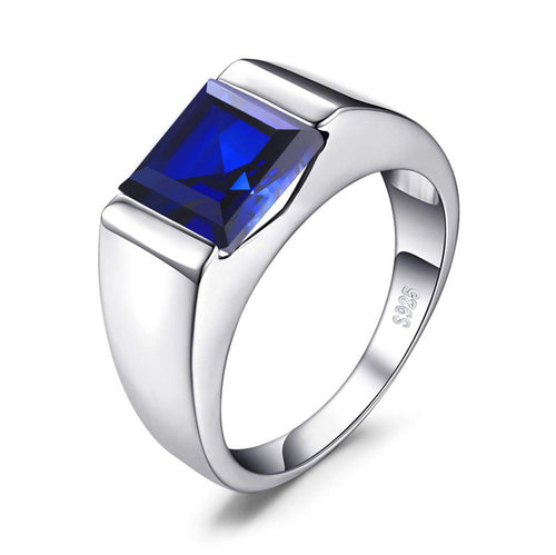 925 Sterling Silver Sapphire Emerald Men's Ring – Stylish Gifts — 2