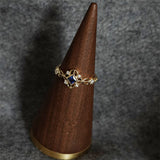 Sapphire Japanese Vintage Hollow Simple Ring – Everyday Gifts — 4