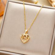 Fashion Dancing Love Necklace With Rhinestones – Gifts for Couples — 9