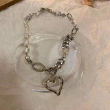 Women's All Match Pearl Heart Stitching Necklace – Jewelry Gift Ideas — 4