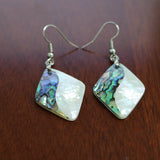 Prismatic White And Green Abalone Shell Earrings – Everyday Gifts — 1