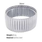 Stainless Steel Stretch Strap Retro Metal – Jewelry Gift Ideas — 2