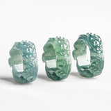 Natural Emerald Blue Dragon King Ring – Holiday Gift Ideas — 5