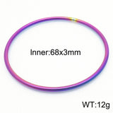 18K Vacuum Vapor Plating Gold Plain Ring Bracelet – Jewelry Gift Ideas — 13