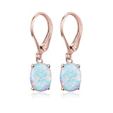 Four-claw Oval Opal Earrings European And American – Practical Gifts — 2