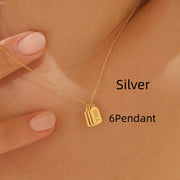 Minimalist Carved Name Pendant Necklace – Jewelry Gift Ideas — 16