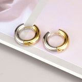 Metal Thick Titanium Steel Gold Plated Earrings – Meaningful Gifts — 5