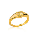 Hollow Out SUNFLOWER Love Heart-shaped Ring – Gifts for Couples — 6