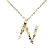 English Letter Necklace Female Colorful Crystals – Jewelry Gift Ideas — 4