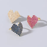 Brass Micro Diamond Heart Ring For Women – Gifts for Her — 4