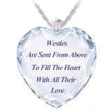 Women's Crystal Peach Heart Necklace Pendant – Jewelry Gift Ideas — 3