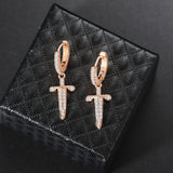 Cross Earrings Copper Micro Inlaid Zircon – Special Occasion Gifts — 3