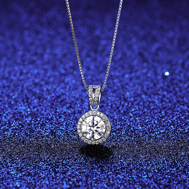 Mosang Necklace S925 Silver Pendant Female – Jewelry Gift Ideas — 1