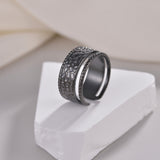 Adjustable Hammer Pattern Women's Ring – Gifts for Her — 6