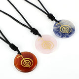 Natural Crystal Agate Stone Carving Spiral Aura – Jewelry Gift Ideas — 12