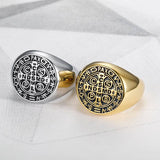 Vintage Personalized Hip Hop Punk Titanium Steel Ring – Gifts for Him — 3