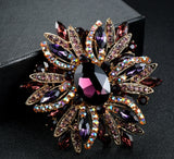Metallic Pearl Rhinestone Flower Drip Brooch – Jewelry Gift Ideas — 4