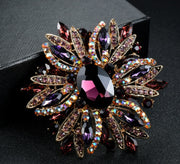 Metallic Pearl Rhinestone Flower Drip Brooch – Jewelry Gift Ideas — 4