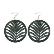 Simple Hollow Out Geometric Wooden Earrings – Gift Ideas — 12