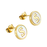 Titanium Steel 26 English Alphabet Letter Earrings – Thoughtful Gifts — 16