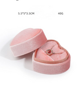 Corduroy Delicate Portable Heart Ring Jewelry Box – Jewelry Gift Ideas — 3