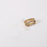 Letter Seal Titanium Steel Plating 18K Gold Ring – Unique Gift Ideas — 3