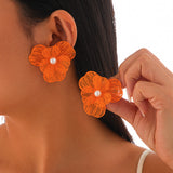 Sweet And Simple Ginkgo Leaf Flower Large Earrings – Thoughtful Gifts — 7
