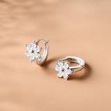 Women's Sterling Silver Earrings With Diamonds – Gifts for Her — 2