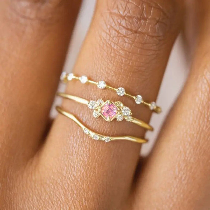 Three-piece Ring Set Sweet Ring Female – Gifts for Her — 1