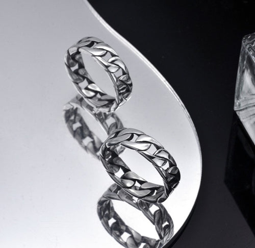 925 Silver Couple Couple Rings Men's Vintage Ring – Gifts for Him — 2