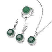 Women's Zircon Necklace Earring Ring Three-piece – Jewelry Gift Ideas — 8