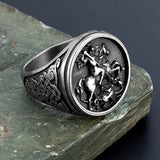 Men's Roman Soldier Dragon Ring – Gifts for Him — 4
