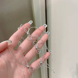Tassel Style Metal Chain Bow Necklaceshort – Stylish Gifts — 2