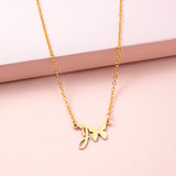 Stainless Steel Gold Silver Butterfly Letter – Jewelry Gift Ideas — 14
