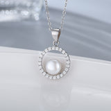 S925 Silver Round Pendant Women's Clavicle Chain – Jewelry Gift Ideas — 2