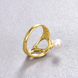 Irregular Cutout S925 Silver 18k Gold Plated Pearl – Meaningful Gifts — 5
