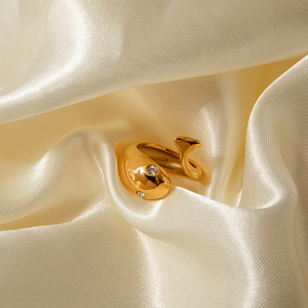 Etta Gold Serpent Ring – Holiday Gift Ideas — 1