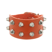Metal Rock Double Row Flat Rivet Bracelet PU – Jewelry Gift Ideas — 8