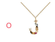 English Letter Necklace Female Colorful Crystals – Jewelry Gift Ideas — 2