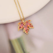 Red Love Maple Leaf Pendant Stainless Steel – Jewelry Gift Ideas — 11